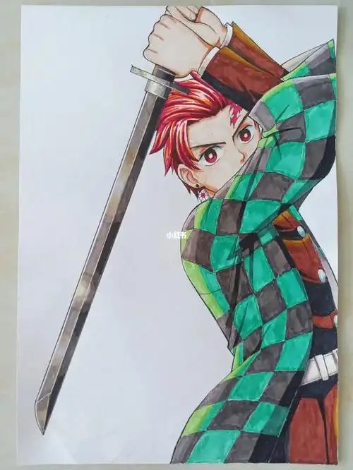 画的一张鬼灭之刃炭治郎