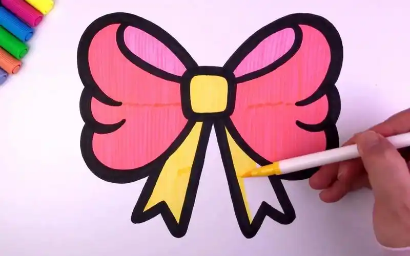 儿童简笔画教孩子画蝴蝶结