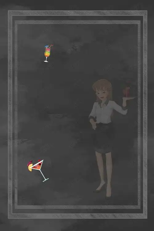 酒吧酒水单背景素材