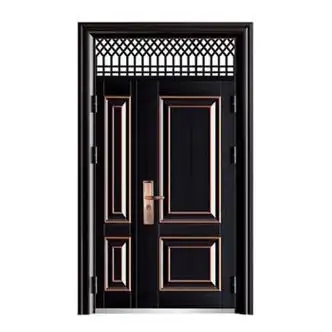 入户门带气窗钢质室外通风窗农村大门子母门进户双开庭院门 2550*1200