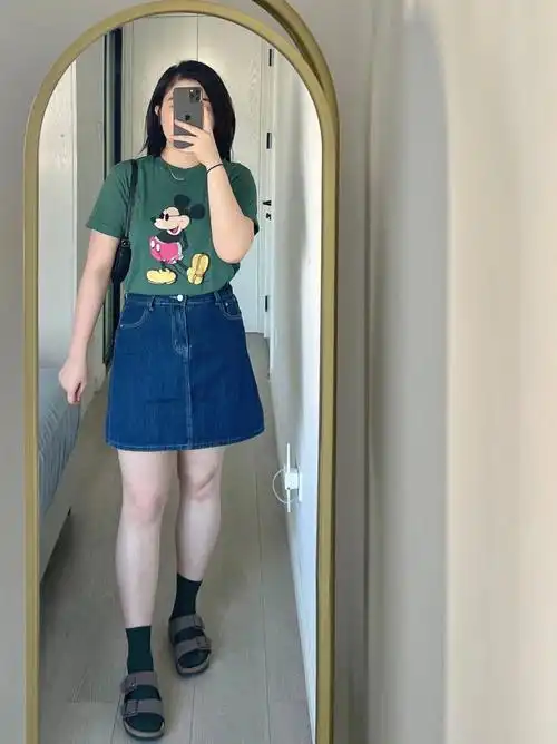 140斤微胖肉肉女生也想穿得童心满满