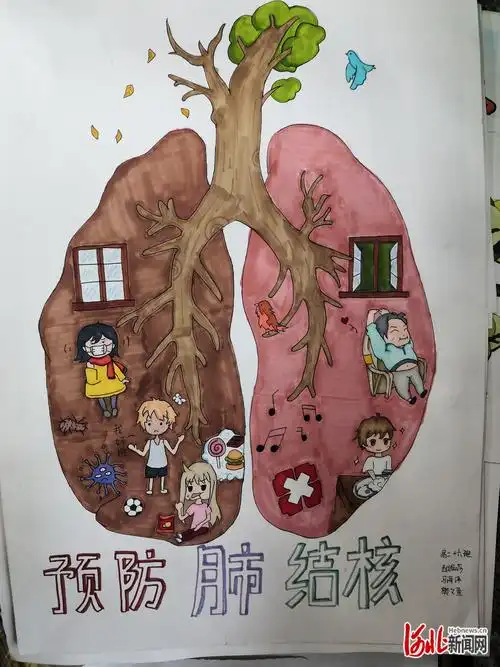 石家庄市第三十五中学举行预防肺结核主题绘画宣传
