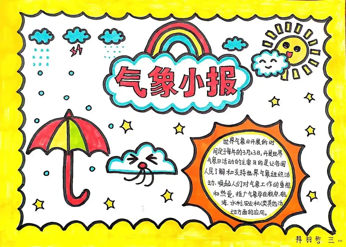 小小气象员学生作业展示 - 抖音