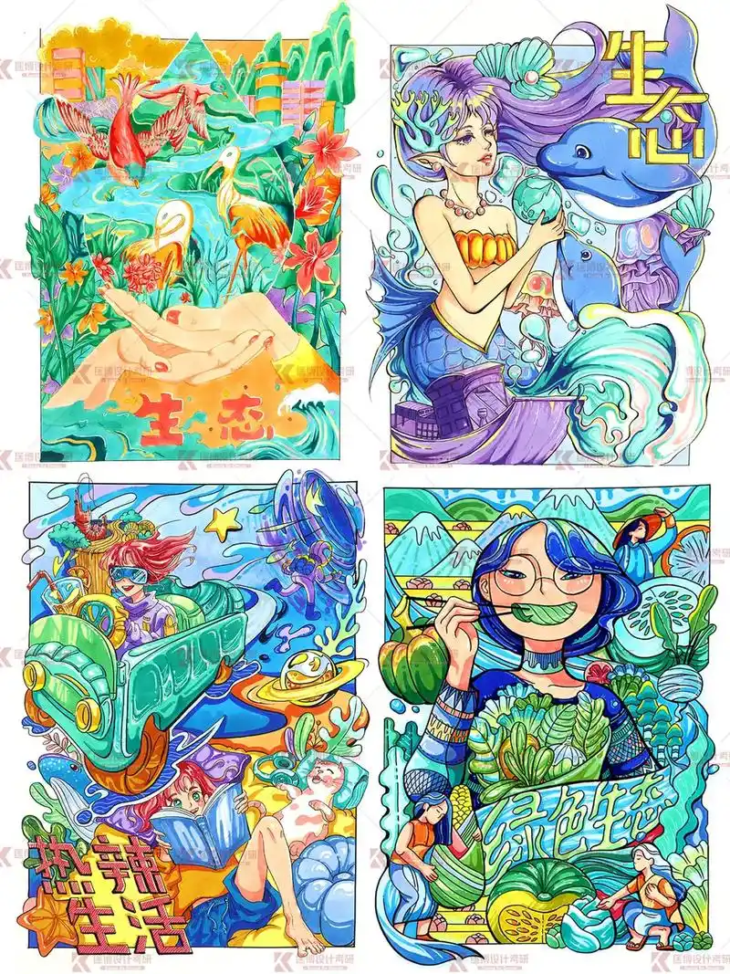 视觉传达考研学生作品分享#视觉传达 #艺术生考研 #图案设计 - 抖音