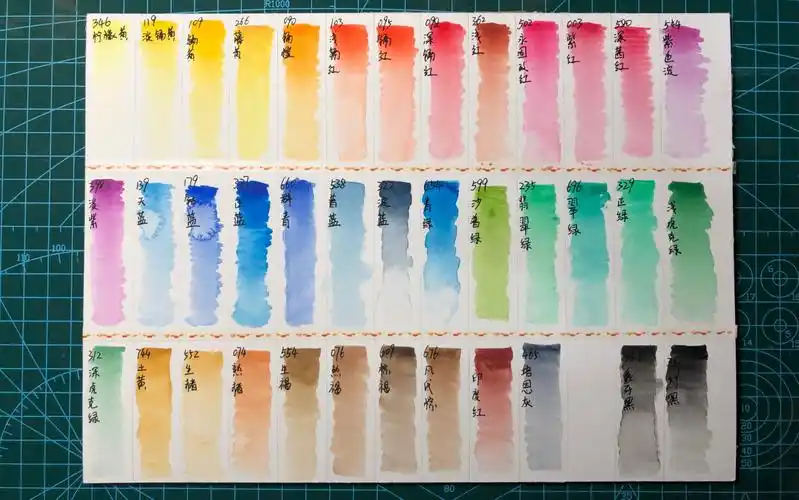 【水彩】温莎牛顿歌文水彩40-1色 色卡