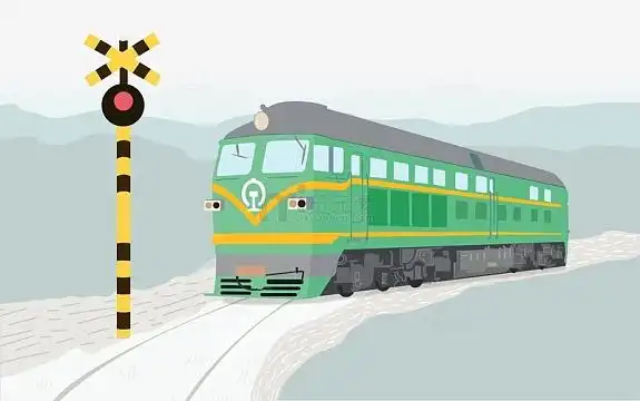 绿皮火车手绘矢量元素(2953x1851)aipng国庆节插画元素矢量高铁动车