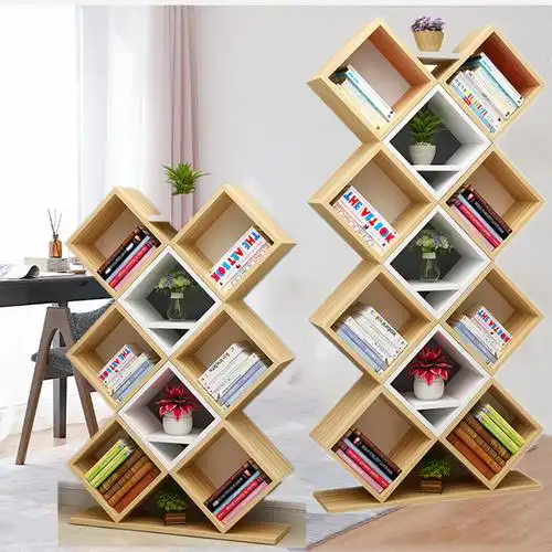 简约现代落地书架组合小型家用学生多层置物架儿童简易经济型书柜