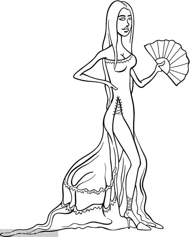 美丽的拉丁女人穿着卡通服装