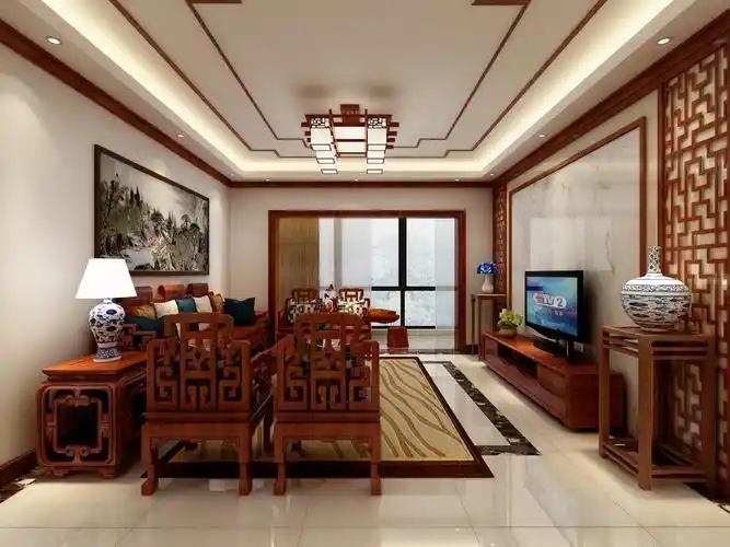 中式客厅吊顶效果图