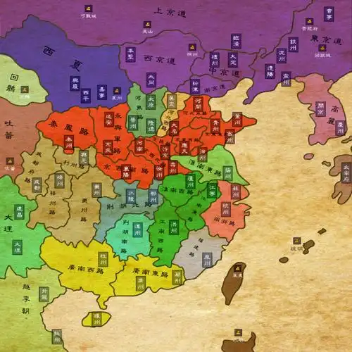 势力图  白地图 宋 大宋汉 北汉唐 南唐汉 南汉楚 南平吴 吴越蜀 后