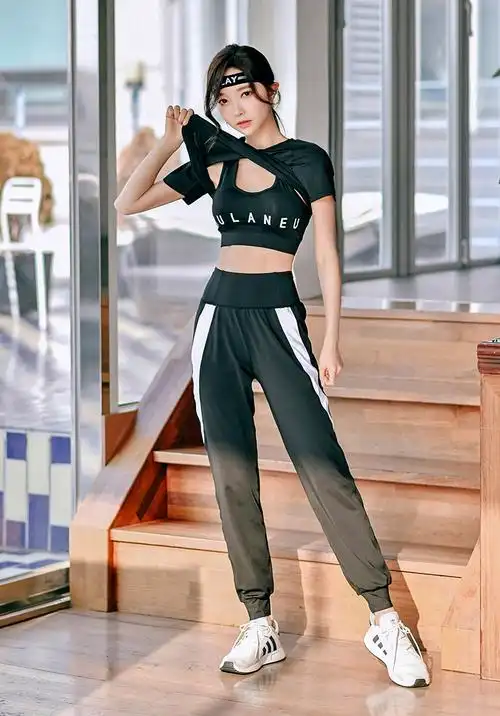 南极人轻奢高档女装大码运动套装女宽松胖mm健身房跑步休闲瑜伽服长袖