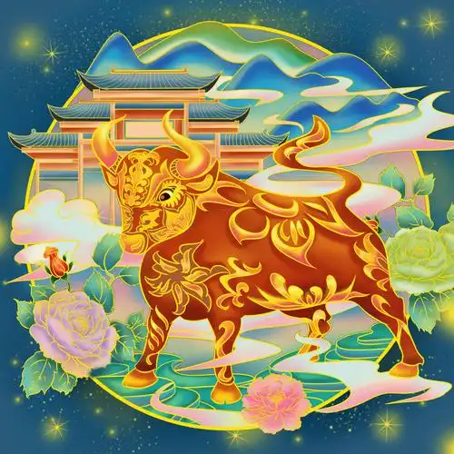 牛生肖插画团队作品