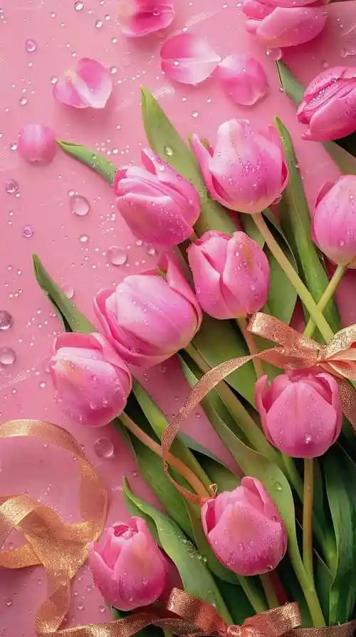 组图| 绝美的粉色郁金香