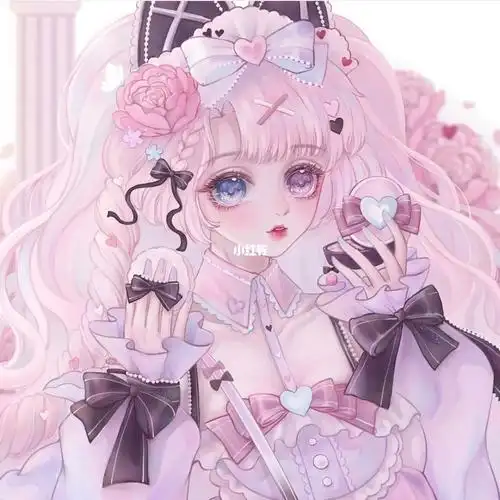 异色瞳 粉黑色系 高冷 御姐动漫头像女生冷酷霸气 ,高冷女王范,很酷很