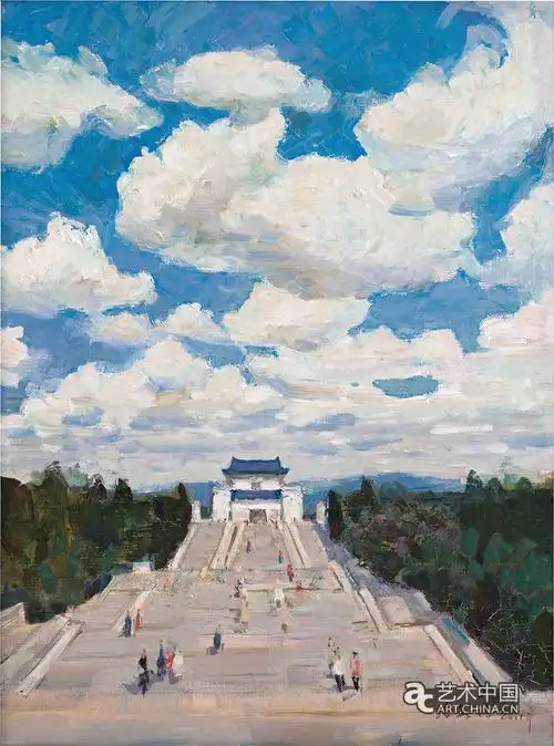 张华清 中山陵风景 布面油画 80x60cm 2011