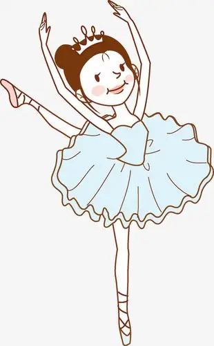 卡通水彩跳舞的女士免抠素材免费下载_觅元素51yuansu.com