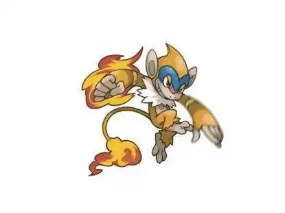 顽皮宝可梦——猛火猴(属性:火/格斗)猛火猴和小