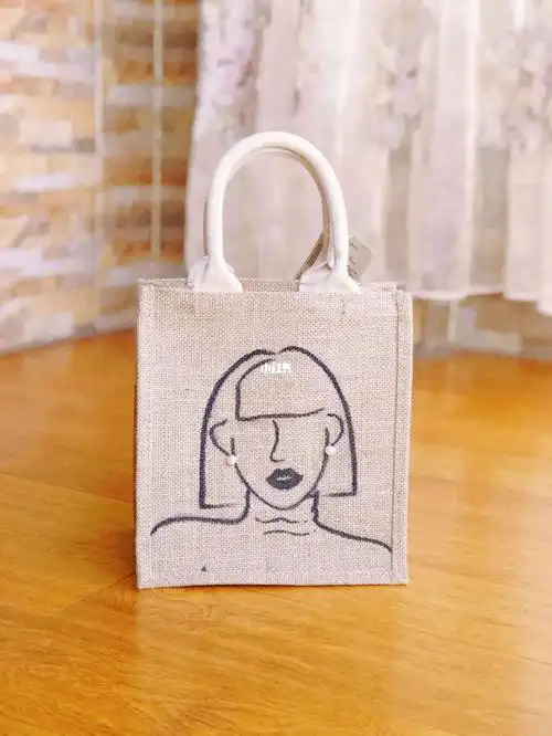 muji无印良品麻布包改造 | 黑白简约少女