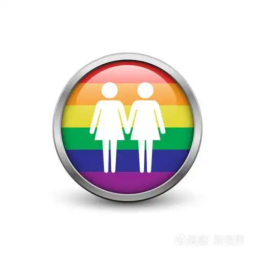 lgbt 彩虹旗与女同性恋的剪影