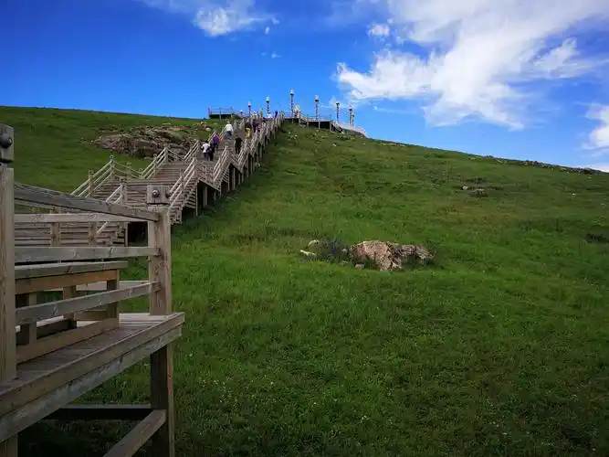包头的草原春坤山