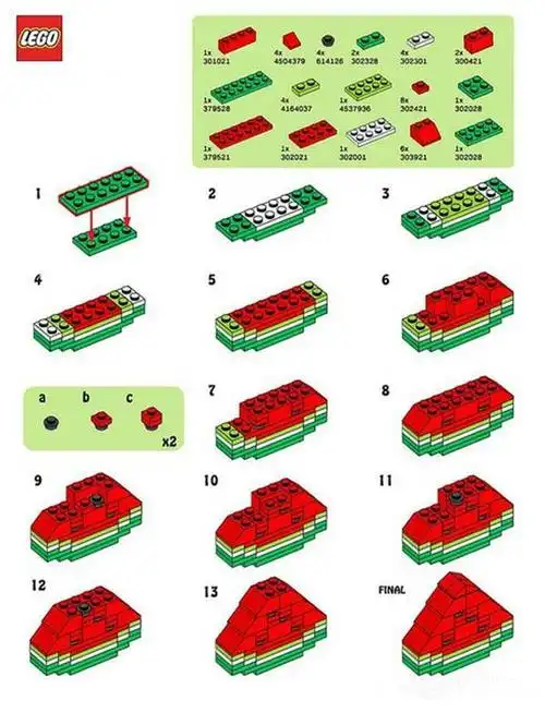 如何用乐高搭独角兽手把手教你20个又萌又简单的乐高造型图纸