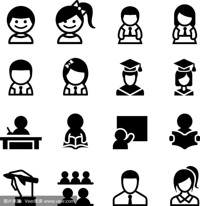 学生学习图标集