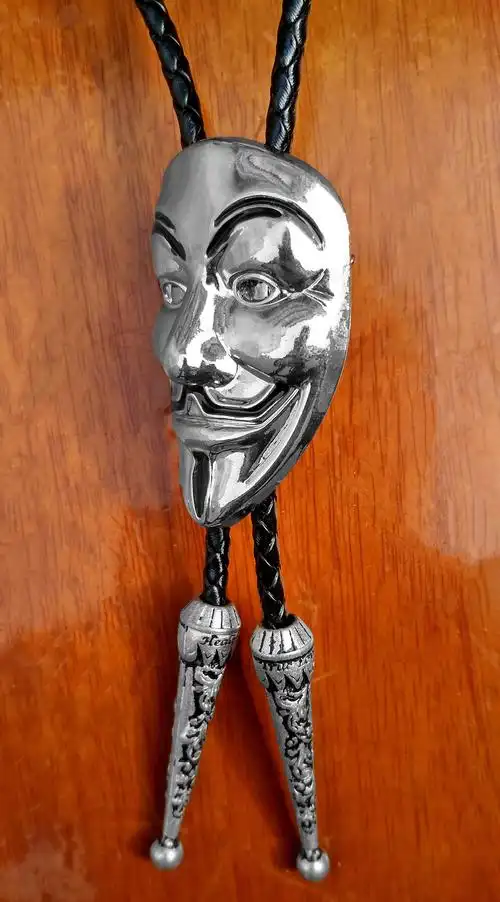 黑客bolo tie匿名者v怪客v字仇杀队面具笑脸波洛领带