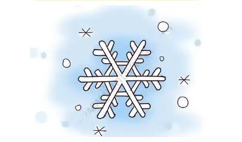 雪花卡通版简笔画