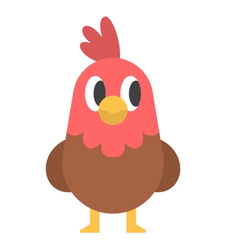 卡通斜眼看的动物矢量素材