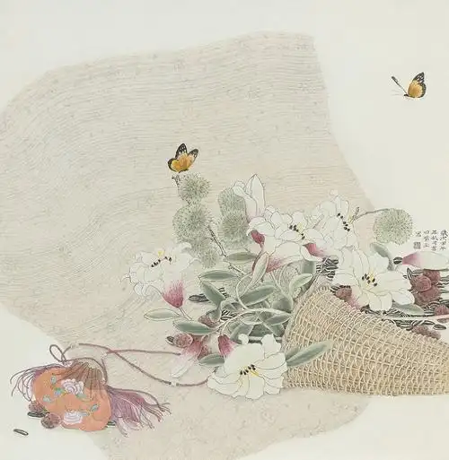 当代工笔画唯美新视界 李紫玉工笔花鸟画精品集 白描底稿画谱勾勒技法