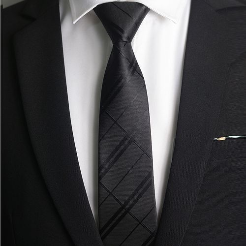 7cm领带男韩版英伦正装拉链式懒人一拉拉得职业装领带