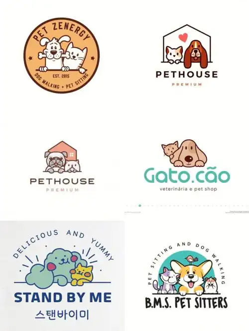logo设计萌宠系列品牌logo