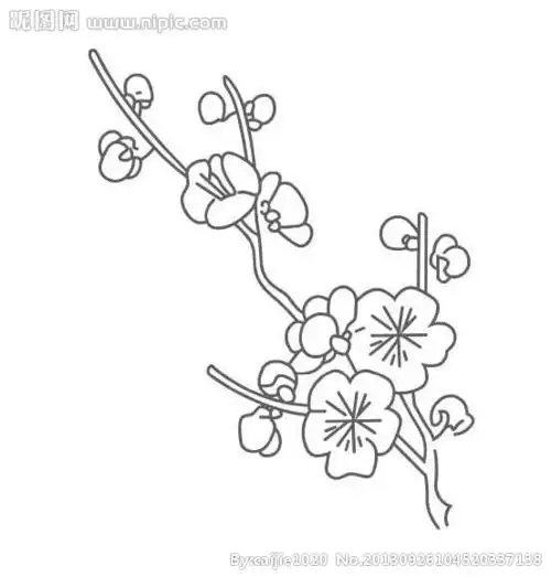 冬天里的花儿简笔画画法怎么画冬天里的花儿盛开枝头的梅花怎么画简单