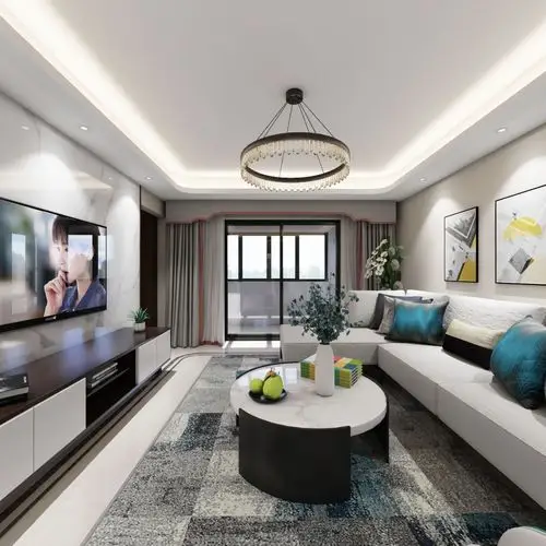 混搭风格三室两厅装修设计效果图