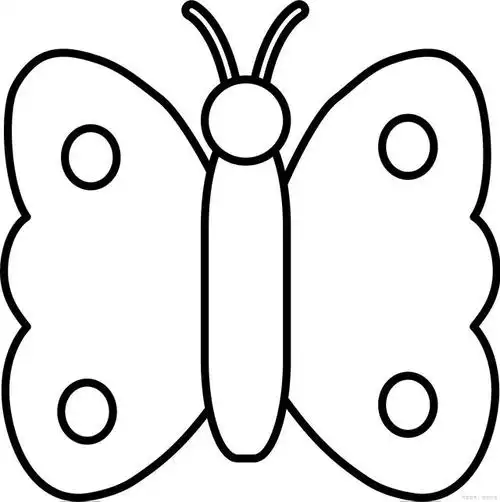 蝴蝶简笔画的步骤如下