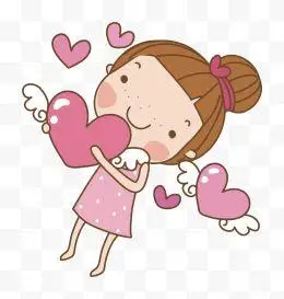 拿心的卡通人物图标