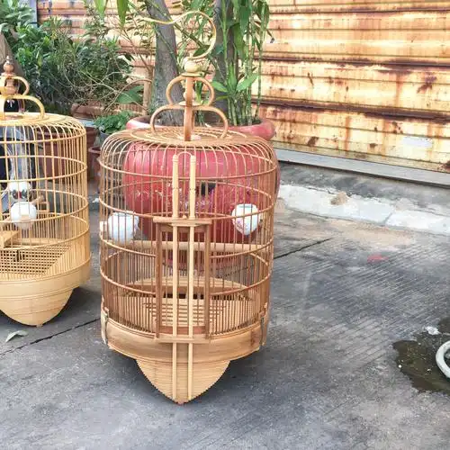 手工中高档大号广笼竹制笼中广东清远鸟笼画眉鸟鸟笼
