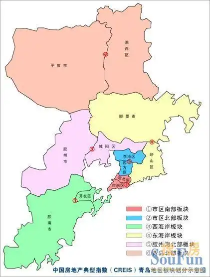 青岛区域地图