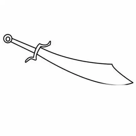 一把大刀的 strong>简笔画 /strong>怎么画?