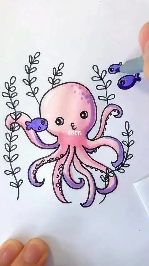 章鱼画法简笔画章鱼画法简笔画视频
