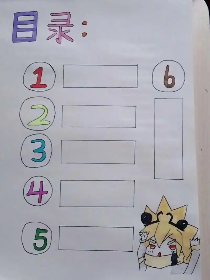 成长纪念册目录 原本初定是画安迷修的,后来改成了嘉德罗斯,嘉粉轻点