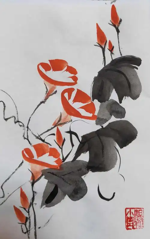 牵牛花◎国画练习