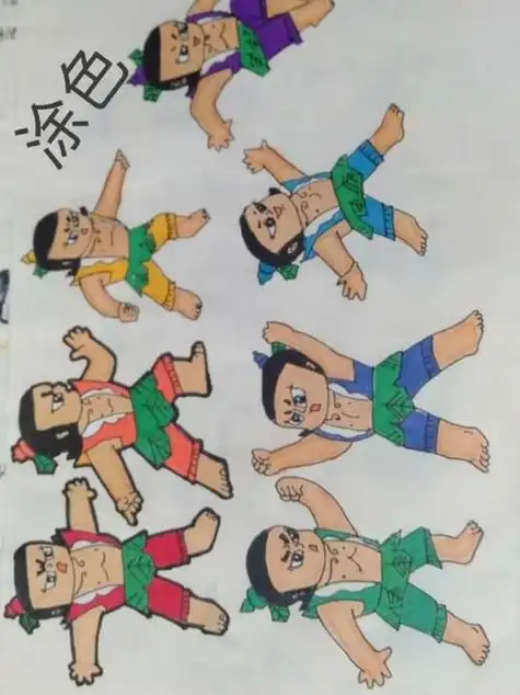 画葫芦娃七兄弟简笔画