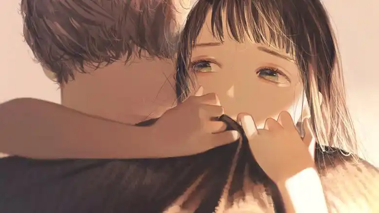 温暖的拥抱人物插画图片