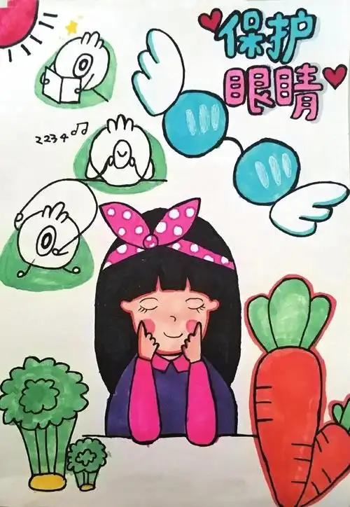 绘画点评保护眼睛