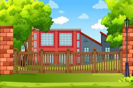 户外建筑场景建筑在公园的场景插图照片