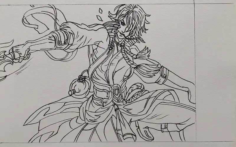 君不见黄河之水天上来手绘王者荣耀超帅气野王李白教程详细仙气飘飘你