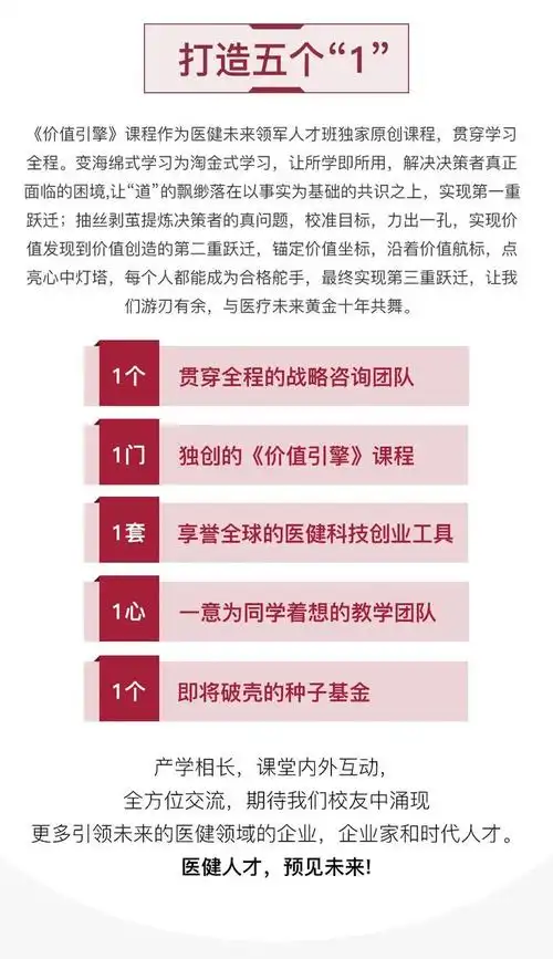 启动报名医疗商业领袖人才班