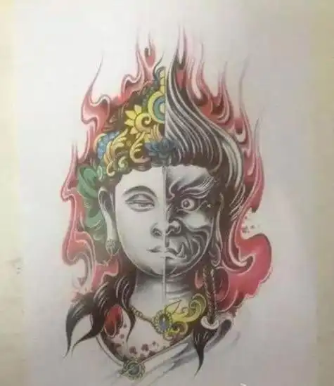 佛魔一念间简笔画