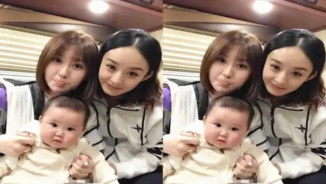 赵丽颖儿子正面照曝光,五官轮廓像极冯绍峰,网友:太有福气